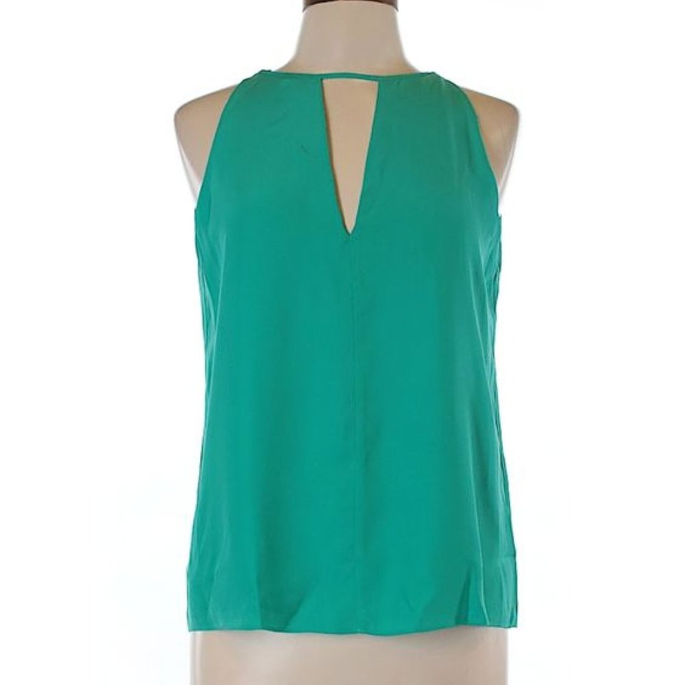 Green Sleeveless Cut-Out Blouse